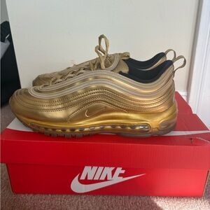 Nike Gold Metallic Air Max 97 Sneakers